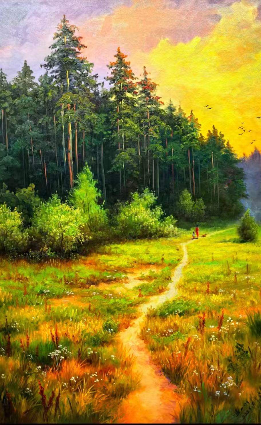 油画《夕照圣灯山》80×118cm.jpg