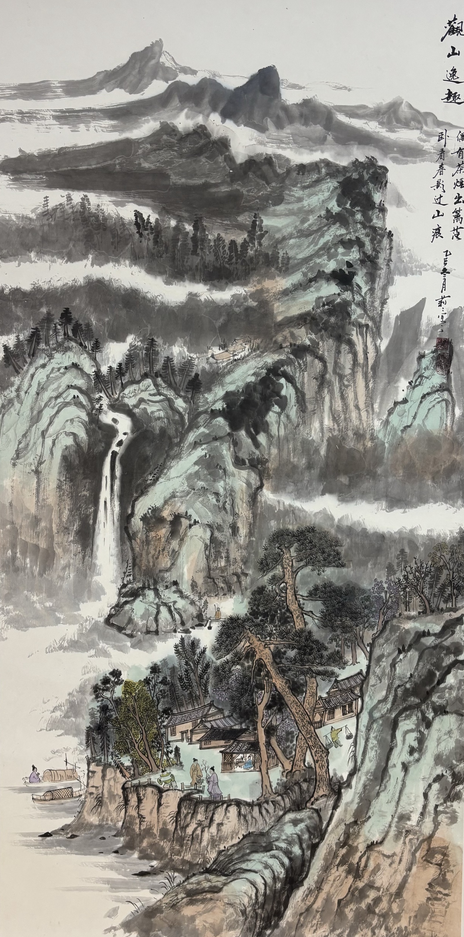 观山逸趣　68×138cm.jpg